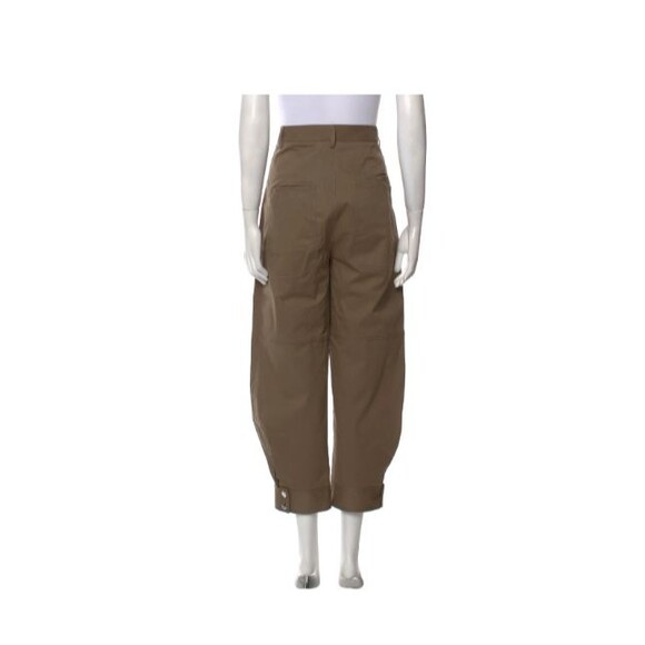 TIBI Sculpted Balloon Patch Pocket Trousers Pants In Green Khaki Sz 8 - Picture 2 of 8
